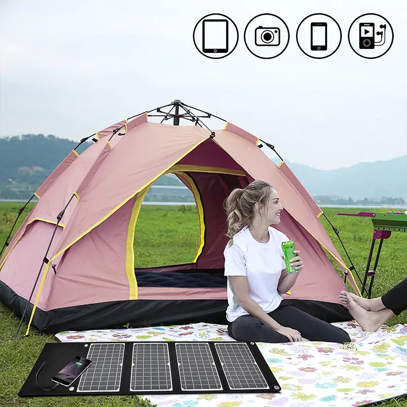30W Foldable Solar Charger for Outdoor Enthusiasts